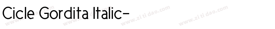 Cicle Gordita Italic字体转换